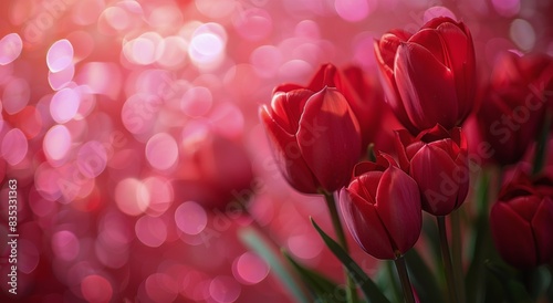 Pink Tulips in Front of Blurry Background © ArtCookStudio
