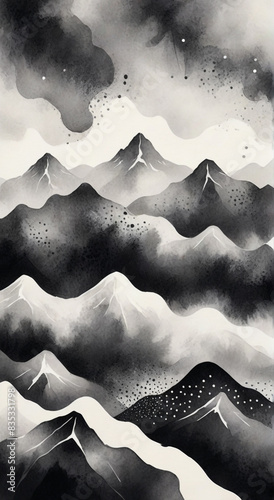 clouds over mountains