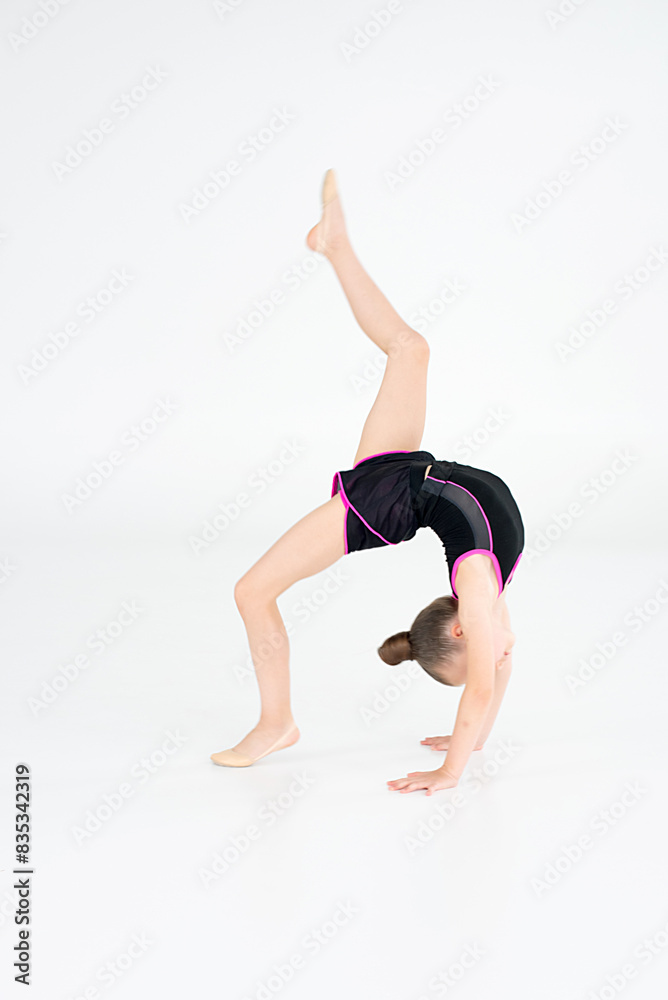 Young Gymnast does a handstand Young Gymnast does a handstand