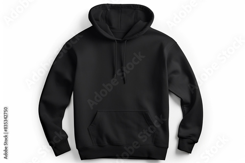 Blank black hoodie template Hoodie sweatshirt long © vista