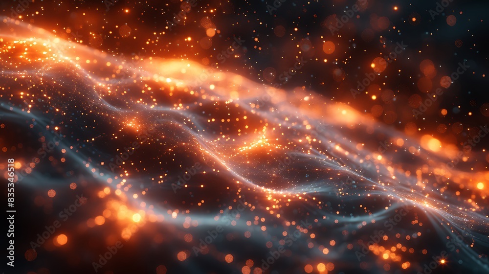 A photorealistic depiction of a neural network, with glowing gold and silver interconnected nodes, floating in a vast, starry space background. A photorealistic depiction of a neural network, with glowing gold and silver interconnected nodes, floating in a vast, starry space background.