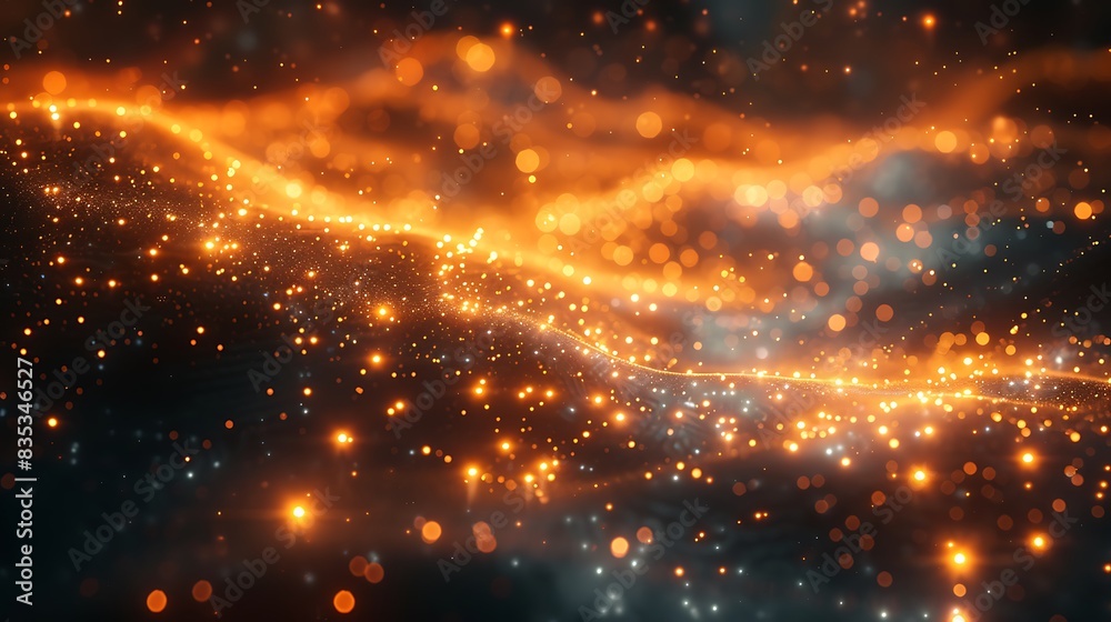 A photorealistic depiction of a neural network, with glowing gold and silver interconnected nodes, floating in a vast, starry space background. A photorealistic depiction of a neural network, with glowing gold and silver interconnected nodes, floating in a vast, starry space background.