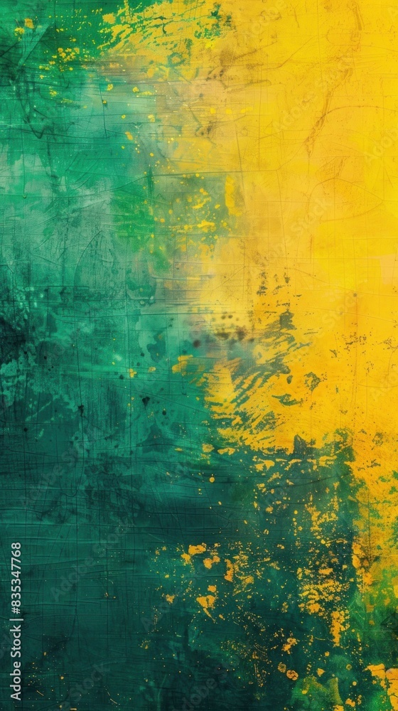 a world of contrasting hues with a vibrant abstract grunge texture background featuring vivid yellows and calming greens. a world of contrasting hues with a vibrant abstract grunge texture background featuring vivid yellows and calming greens.