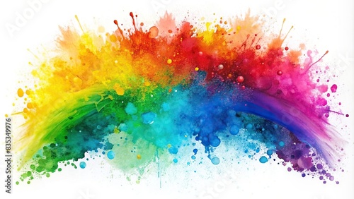 Watercolor rainbow splash in spray-paint style, color field , abstract, vibrant, colorful, artistic, background, texture, rainbow, watercolor, artistic, paint, watercolor effect photo