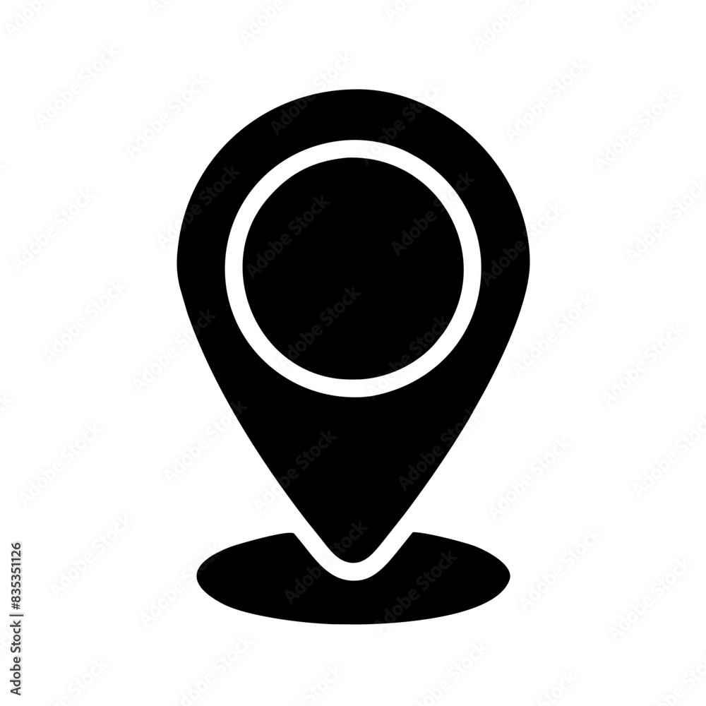 Simple Map Location Pin Icon - Vector Illustration Simple Map Location Pin Icon - Vector Illustration