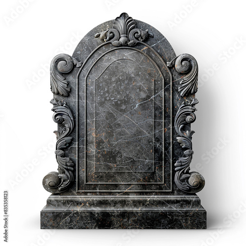 headstone on a white background.