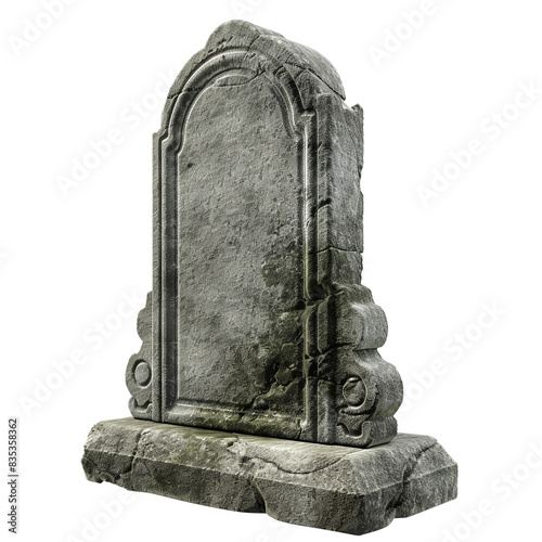 headstone on a white background.