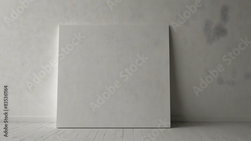 Obraz na płótnie A minimalist composition against a blank canvas of solid white ai_generated w salonie