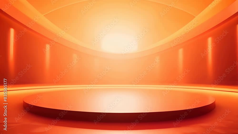 podium Futuristic showcase with platform for product displaying. Empty modern stage display. Seamless looping motion design. Video animation Ultra HD 4K 3840x2160
