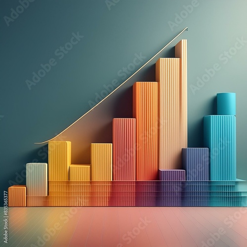 Simple graphic of a Mekko chart illustrating the size and growth potential of various product lines, set against a sleek backdrop photo