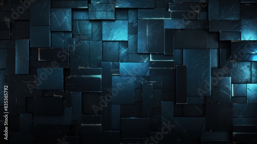 Abstract background with texture lines and shapes. Cube.