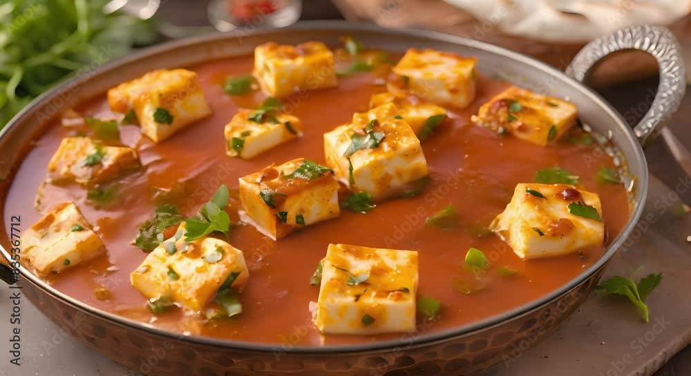 Spicy Indian cheese dish in flavorful sauce. Concept Indian Cuisine, Paneer Recipes, Spicy Dishes, Flavorful Sauces, Vegetarian Recipes Spicy Indian cheese dish in flavorful sauce. Concept Indian Cuisine, Paneer Recipes, Spicy Dishes, Flavorful Sauces, Vegetarian Recipes