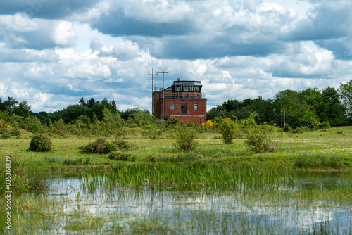 Disused Control Tower at RAF Greenham Common near Newbury, Berkshire photo