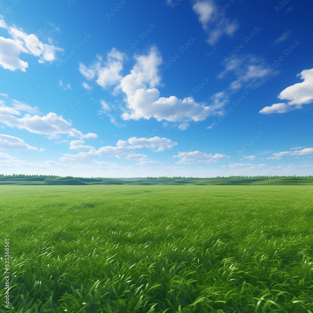a field with many green leaves and blue sky with clouds a field with many green leaves and blue sky with clouds