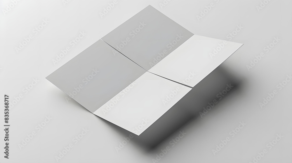 blank trifold brochure template for design with visual concept, 3d illustration. generative ai blank trifold brochure template for design with visual concept, 3d illustration. generative ai