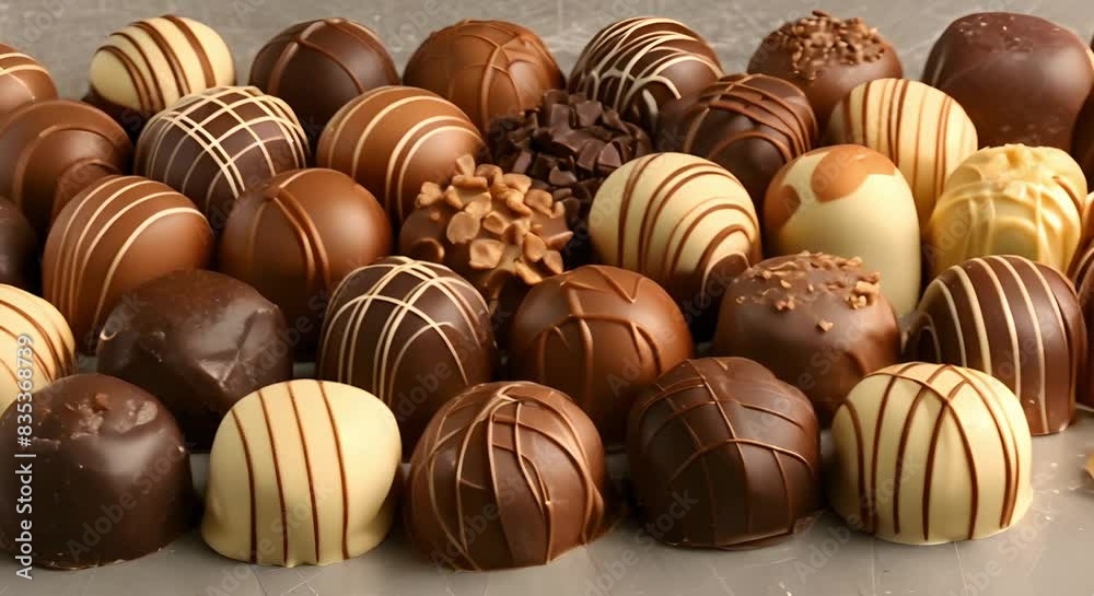 Chocolate pile on table symbolizes indulgence temptation and sweet treat for any occasion. Concept Indulgence, Temptation, Sweet Treat, Occasion, Chocolatepile Chocolate pile on table symbolizes indulgence temptation and sweet treat for any occasion. Concept Indulgence, Temptation, Sweet Treat, Occasion, Chocolatepile