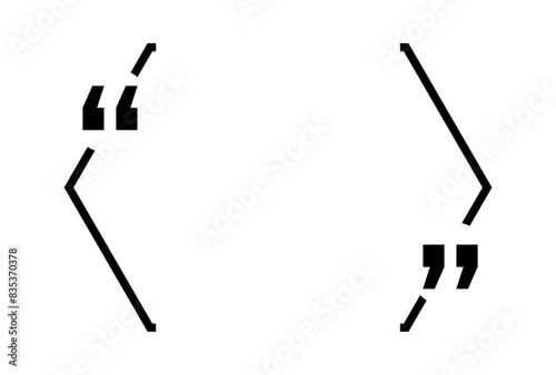 Quote box frames. Quotation bubble. Vector opinion or description textbox