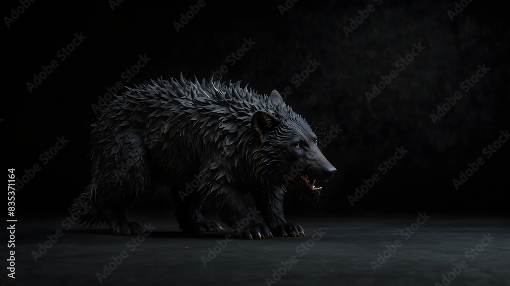 Obraz premium The stark contrast and boldness of a subject set against a solid black background ai_generated