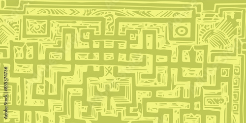 dark pattern with shortened gold maze inserts