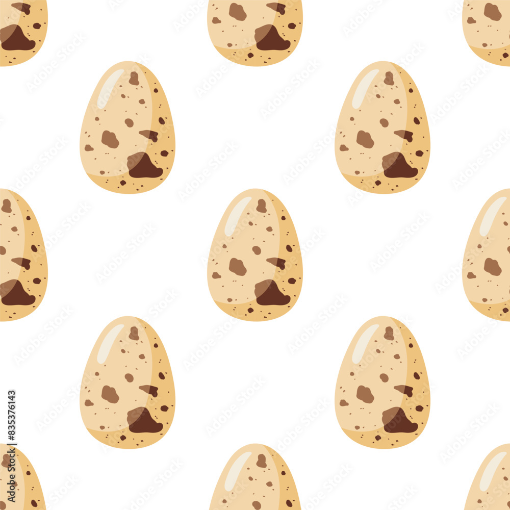 Seamless Quail eggs pattern. Eggs food, breakfast. Natural healthy food protein cooking ingredient. Repeated Flat design for menu, wallpaper, wrapping, packing, textile, scrapbooking. Spotted eggshell Seamless Quail eggs pattern. Eggs food, breakfast. Natural healthy food protein cooking ingredient. Repeated Flat design for menu, wallpaper, wrapping, packing, textile, scrapbooking. Spotted eggshell