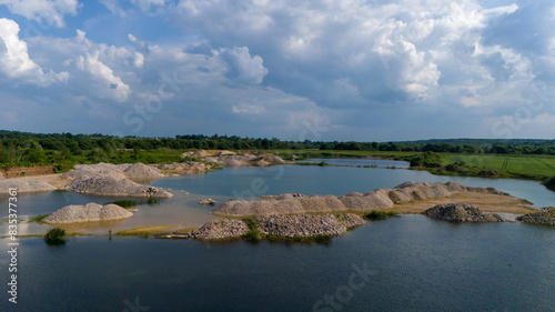 Unexploited gravel quarry, Kedainiu district. Lithuania photo