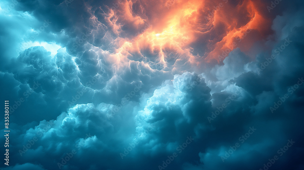 Dramatic and Moody Storm Clouds with Sunlight Breaking Through Dramatic and Moody Storm Clouds with Sunlight Breaking Through