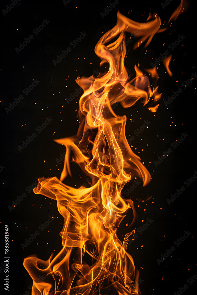 Intense Flames Igniting The Darkness With Vibrant Fire Dance Intense Flames Igniting The Darkness With Vibrant Fire Dance