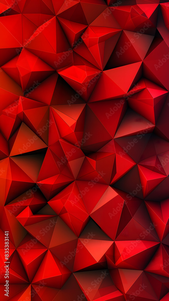 Fototapeta premium Red Polygons and Facets Background for Modern Design