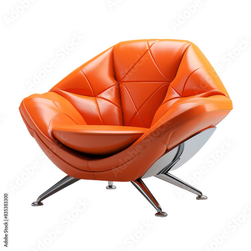 Modern Furniture Minimalism Chair Stylish isolated on transparent background, png, cut out.