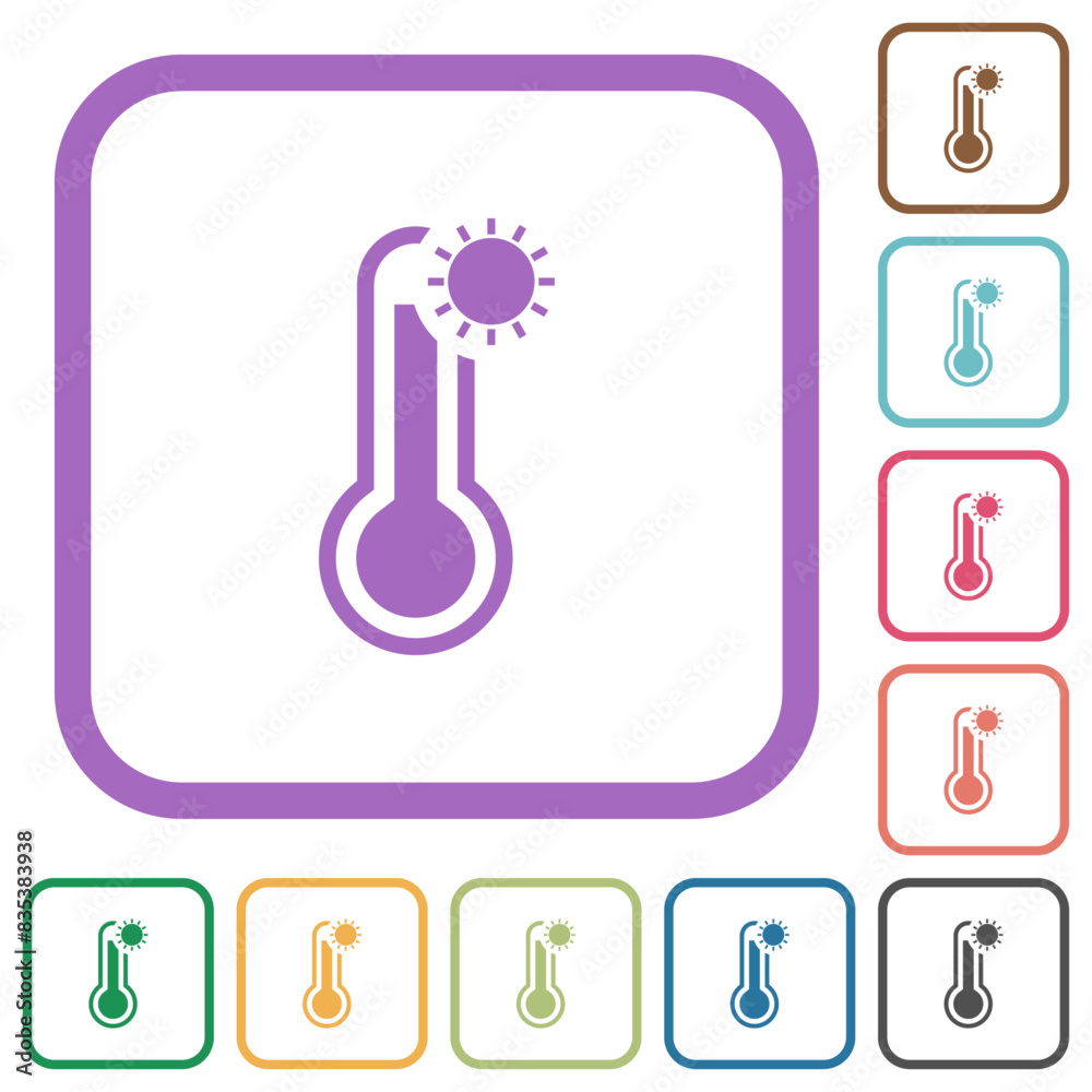 hot temperature simple icons hot temperature simple icons