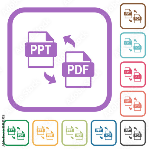 PPT PDF file conversion simple icons