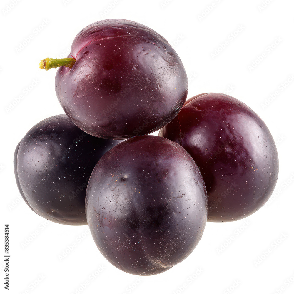 Plum on white background Plum on white background