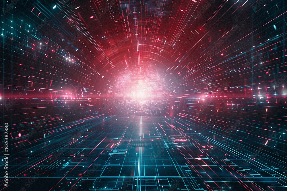 Obraz premium background of cyber ai cyberspace technology web futuristic background illustration digital design.