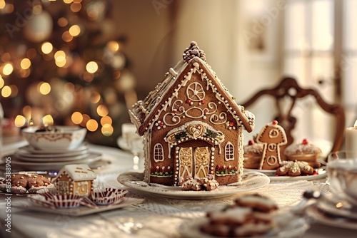 a gingerbread house on a plate © Lazlo