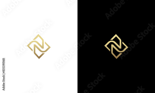 letter n abstract monogram logo design vector