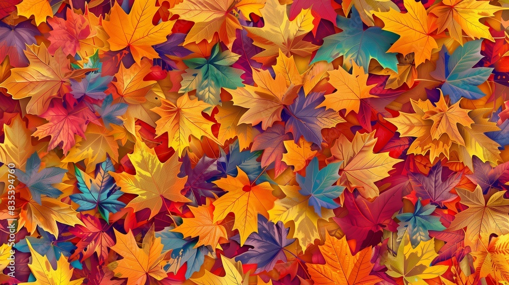 Background texture of colorful autumn leaves Background texture of colorful autumn leaves