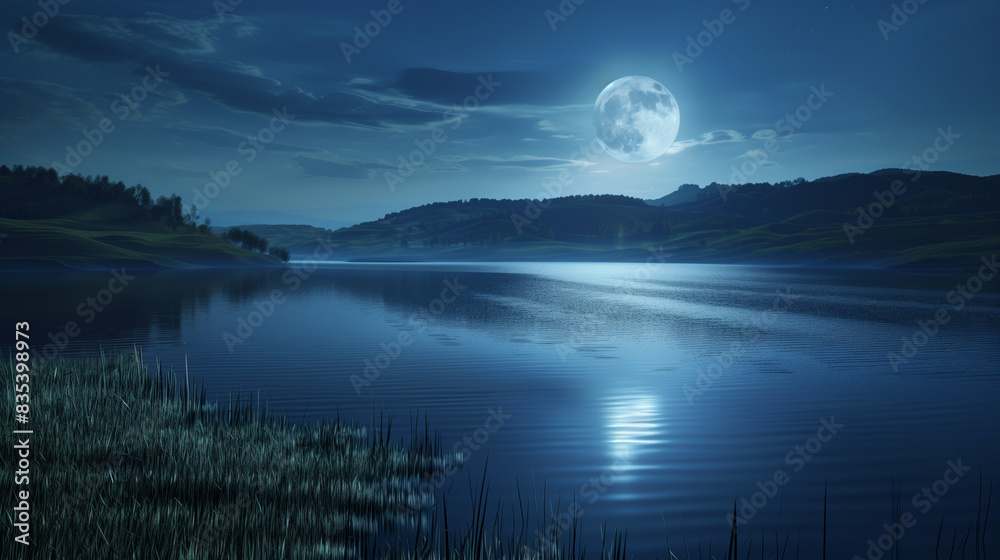 Sunset Fields, Moonlit Landscapes, Balloons tree Sunset Fields, Moonlit Landscapes, Balloons tree