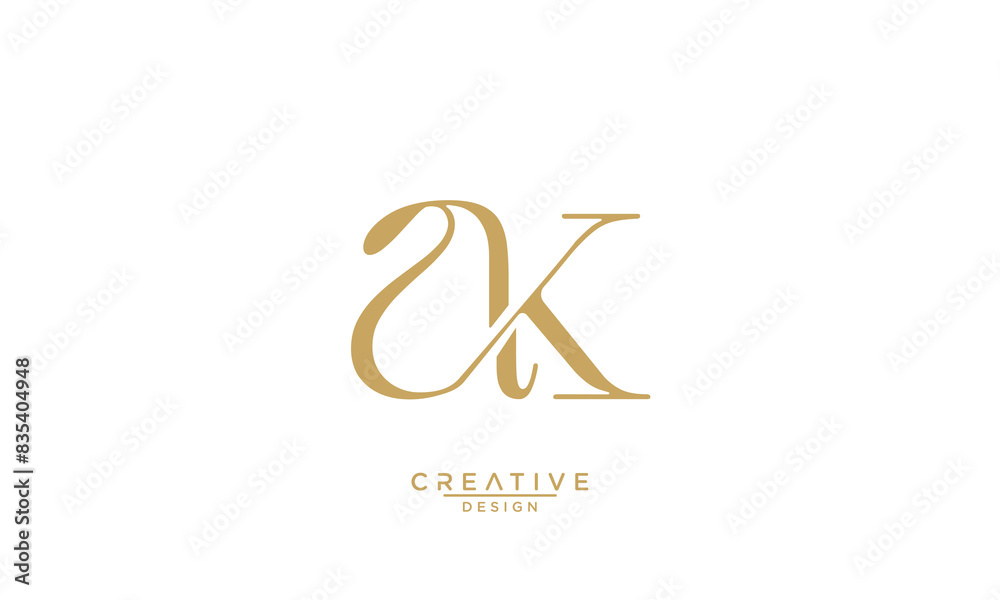 AK, KA, A, K, Abstract Letters Logo Monogram AK, KA, A, K, Abstract Letters Logo Monogram