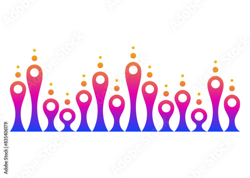 Color sound wave. Audio digital equalizer technology, musical pulse vector Illustration. Voice line waveform or volume level symbol. Curve radio wave