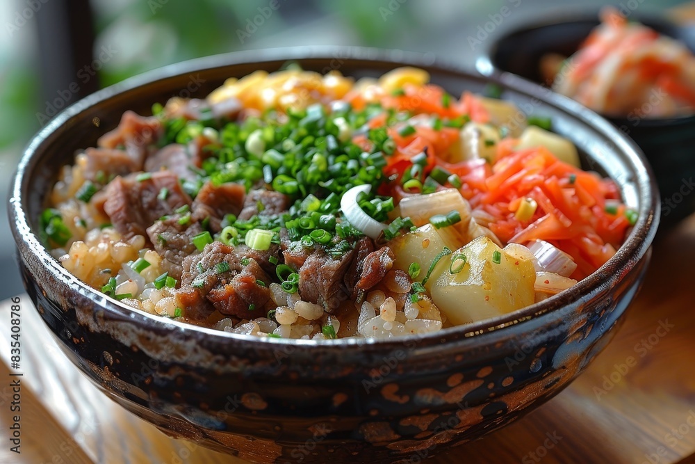 Donburi - Rice bowl topped with beef (gyudon), chicken (oyakodon), or seafood. Donburi - Rice bowl topped with beef (gyudon), chicken (oyakodon), or seafood.