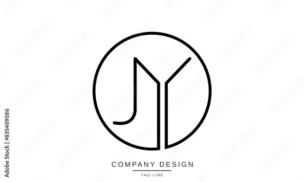 JY, YJ Abstract Letters Logo Monogram Design Vector Initials Font Symbol JY, YJ Abstract Letters Logo Monogram Design Vector Initials Font Symbol