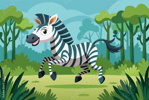 zebra cartoon vector illustration