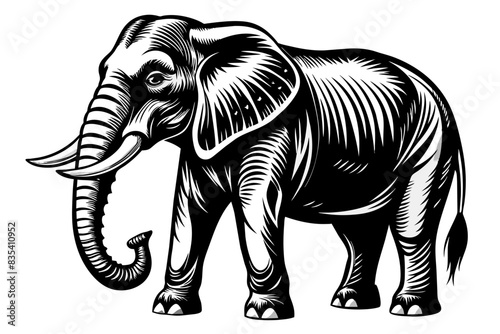 elephant animal silhouette vector illustration