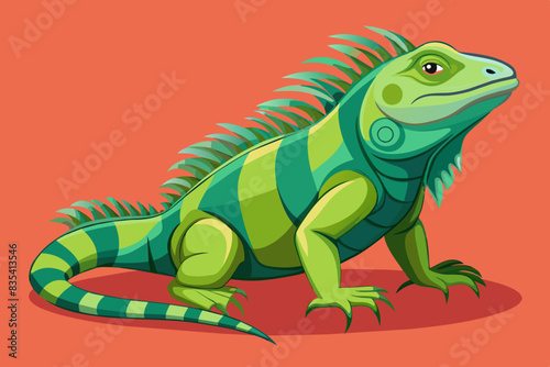 iguana animal vector illustration