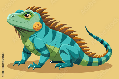  iguana animal vector illustration © Shiju Graphics