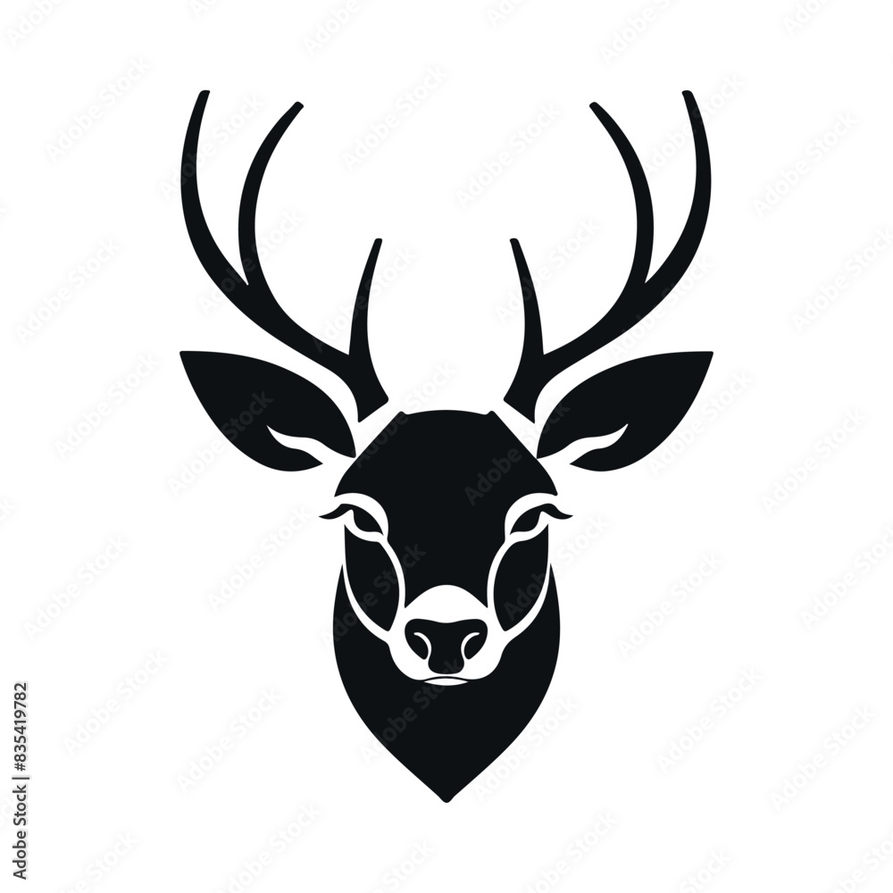 Cute deer vector black and white cartoon character design collection. White background. Pets, Animals. Cute deer vector black and white cartoon character design collection. White background. Pets, Animals.