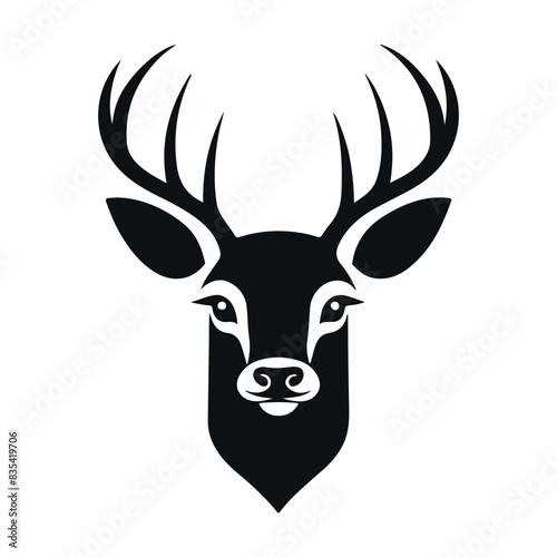 Wallpaper Mural Cute deer vector black and white cartoon character design collection. White background. Pets, Animals. Torontodigital.ca