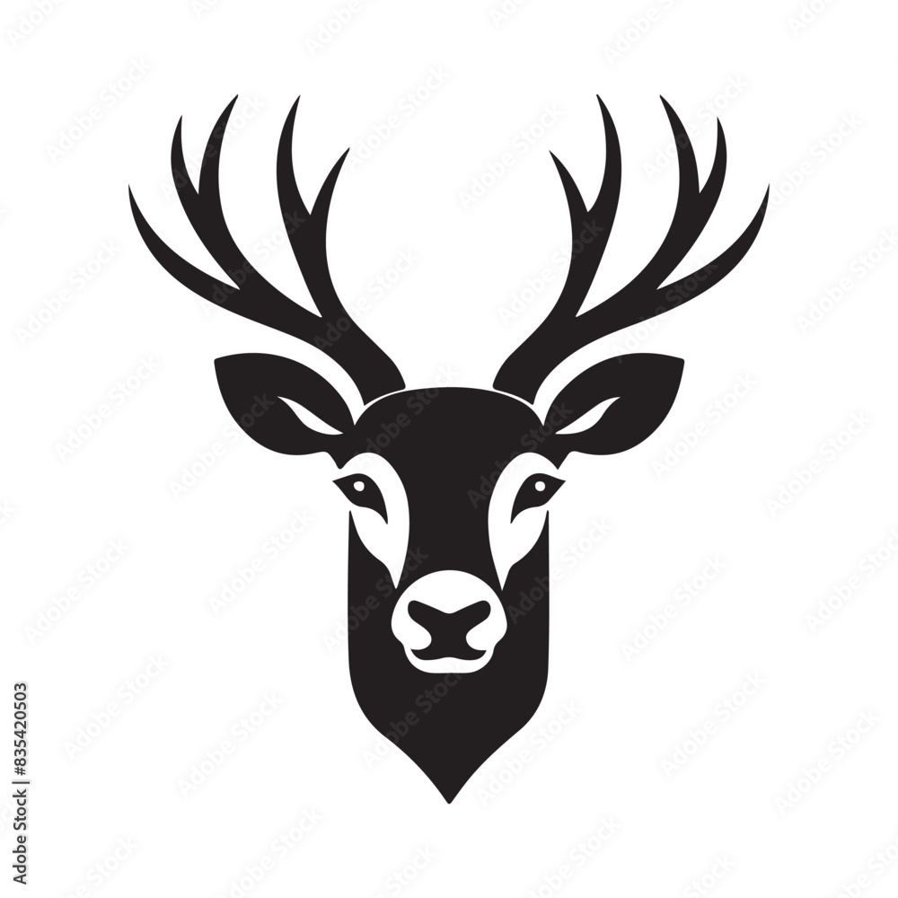 Cute deer vector black and white cartoon character design collection. White background. Pets, Animals. Cute deer vector black and white cartoon character design collection. White background. Pets, Animals.