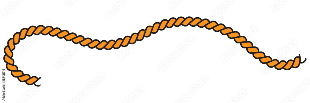 Sticker realistic nautical break rope icon design vector Sticker realistic nautical break rope icon design vector