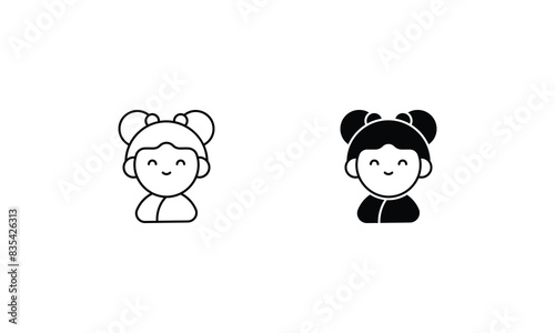 Baby Girl icon vector stock illustration